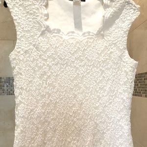 Dressy brocade--like fitted tank, lined, new